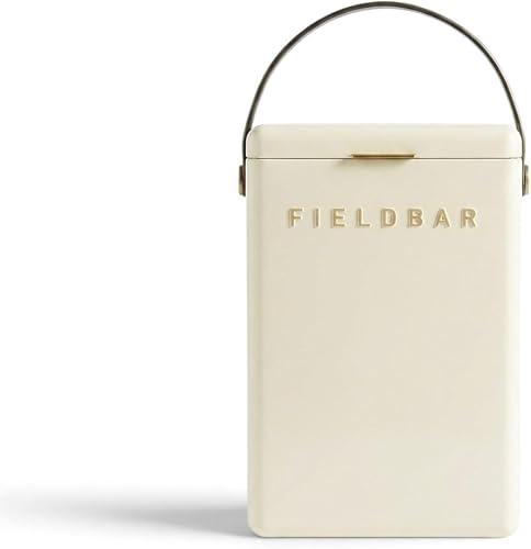 10L Portable Hard Cooler Box with Carrying Handle - Cream