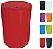Produktbild Spirella Design Kosmetikeimer Cocco mit Extra Ring für Müllbeutel Treteimer Schwingdeckeleimer Abfallbehälter mit Schwingdeckel 5 Liter (ØxH): 19 x 26 cm Rot