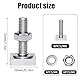 RFYTDCF 6 STK T Nut Adapter Nutensteine Dachträger, M8 Nutenstein Set Klemmschraube mit Muttern und Unterlegscheiben Edelstahl Halterung Dachbox Befestigung Zubehör Kompatibel zu T Nut Schiene