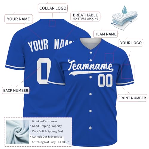 Personalized Baseball Jersey Customized Name Number Logo Multicolor Baseball Shirts for Men Women Kids miniatura 4