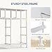 DUMOS Dresser for Bedroom, Storage Organizer with 9 Drawers, Chest of Drawers with Fabric Bins, Sturdy Metal Frame, Wood Tabletop for Guest Room, Closet, Entryway, White