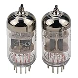 Gettimore 6H1n-EB - Tubo de vacío de 2 unidades, repuesto mejorado de graves para 6N1 ECC85 6AQ8, vidrio para preamplificador de válvula de audio con tono natural cálido