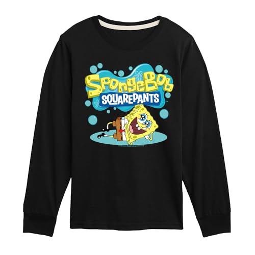 HYBRID APPAREL - Spongebob Squarepants - Stretch Pose - Toddler & Youth Long Sleeve Graphic T-Shirt