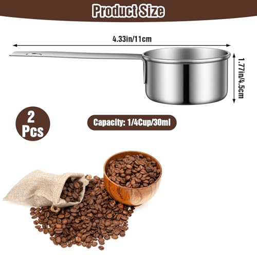 Tyqour 2 pcs vaso medidor 30 ml acero inoxidable miniatura 2