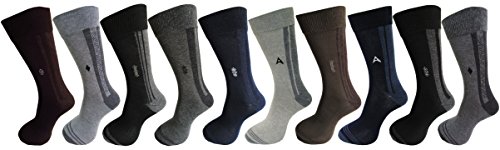 RC. ROYAL CLASS Men's Calf Length Cotton Formal Multicolored Sock...