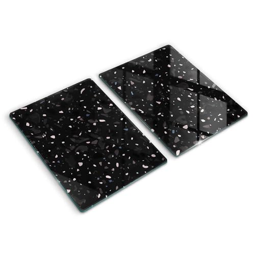 Plaque induction protection 2x40x52cm en pierre noire Wallfluent multifonctionnelle
