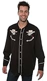Benny's Skulls Guns and Roses Western Shirt, Gunslinger, (L)