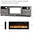 PUKAMI Fireplace TV Stand for TVs Up to 80" TV,Entertainment Center with 36" Electric Fireplace,TV Stand with LED Light,70inch