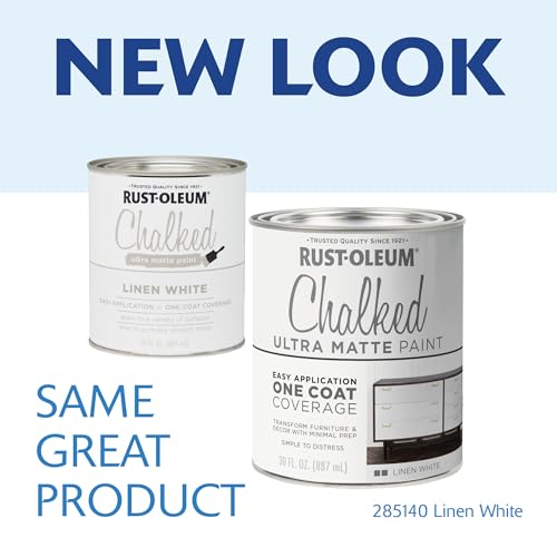 Rust-Oleum Linen White Chalked All-in-One Ultra Matte Paint | One Coat Coverage | No Primer, Sanding, Or Topcoat Needed | Easy Clean Up | Made in USA | 30 OZ by Rust-Oleum - Image 2