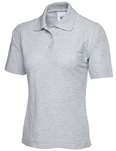 Ladies Premium Pique Polo Shirt (UK 16-18, Grey (Light))