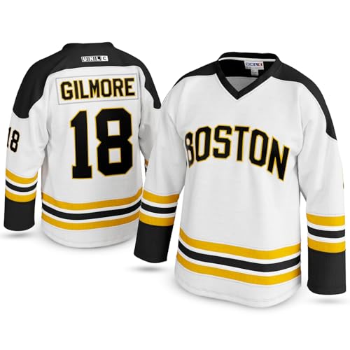 UNLC Happy Gilmore #18 Kids Hockey Jersey – White 90s...