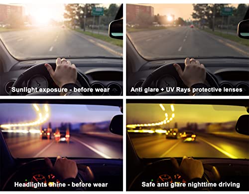 Yogo Vision Night Driving Glasses for Men Women,Polarized Night Vision Glasses Anti-Glare3