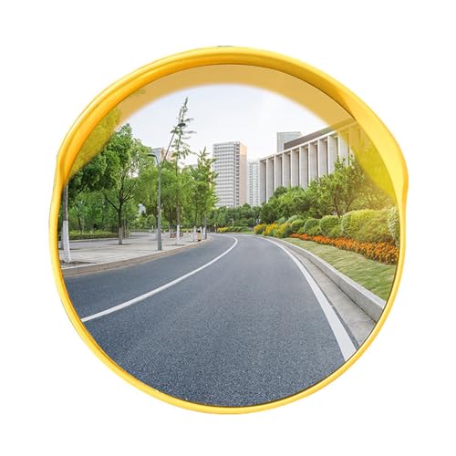 Espejo de seguridad convexo de 24 pulgadas, HD 220 visión de tráfico de gran angular para el estacionamiento del garaje del almacén, monitor durable del punto ciego del antirremolo del ABS con el sopo