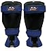 Fairtex SP7 Muay Thai Shin Guards for Men, Women, Kids | Shin Guards Made with Syntek Leather & are Premium, Lightweight & Durable | Detachable shin & Foot Protector- Medium, Blue