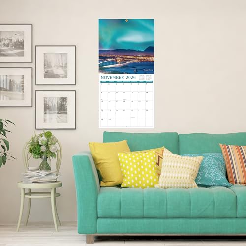 2026 wall calendar - calendar 2026 northern lights calendar january 2026 - december 2026 1234 x 2434 open 12 months wall calendar 2026 with hanging holes large blocks
