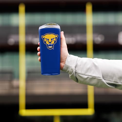 Image of Logo Brands NCAA 20 oz Powder Coat Stainless Tumbler -Double-Wall Insulated Everday Tumbler for Hot or Cold Drinks, High Lip Lid, Team Color