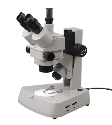 OMAX 7X-45X Zoom Trinocular Stereo Microscope with Dual Illumination System