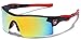Premium Polarized Mirror Lens Sports Cycling Fishing Sunglasses - Black & Red