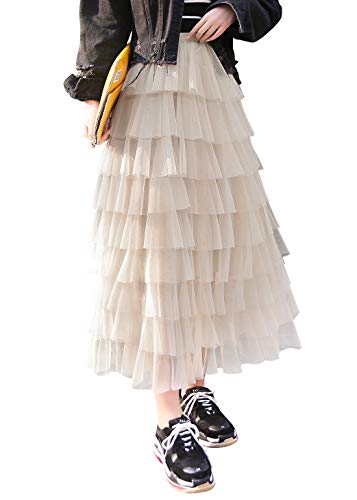 Bluelea ブルレアTulle tiered skirt ブラック 2WAY TULLE TIERED SKIRT — aulaaila