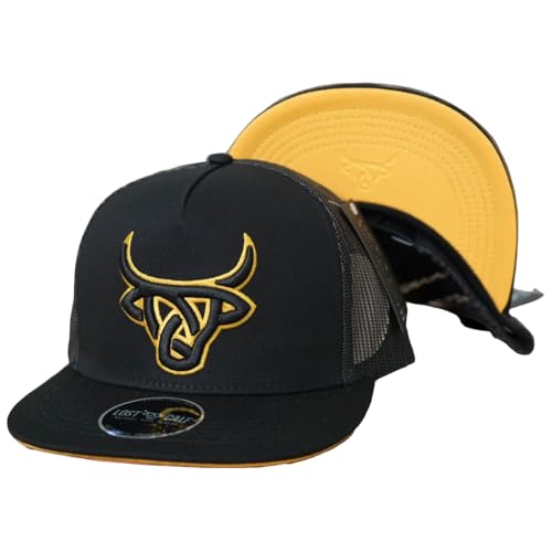 Image of Lost Calf Black Gold 3D Stitch Logo - Hats Cap, One Size-X-Large