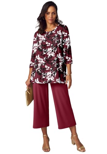 Jessica London Women's Plus Size Swing Tunic Oversized Long Blouse