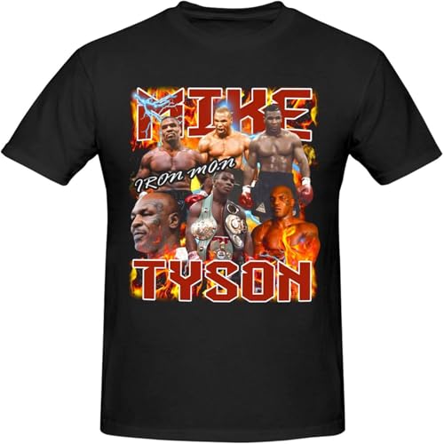 Dstarbbk Men Casual T Shirt Short Sleeve Adults Teens Cotton Black XXL