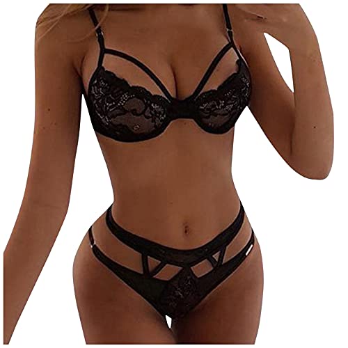 OUMSHBI Unterwäsche Set Damen Sexy Hohle Damen Sexy Dessous Erotisch Slip...