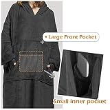 Catalonia Classy Extra Lange Fleece Hoodie Decke, Flauschige Übergroße Kuscheldecke mit Ärmeln und Kapuze, Warme Großes Kapuzendecken, Tragbare Decke zum Anziehen als Geschenkidee für Damen Herren