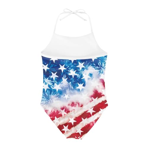 Image of Girls One Piece Swimsuit Summer Quick Dry Beach Sport Bathing Suit Halter Strap 1-10 Little Kids Toddler Swimwear
