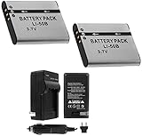 UltraPro LI-50B Battery 2-Pack Bundle 1000mAh Digital Video Batteries with Rapid Travel Charger for Select Olympus Cameras Including SH-25MR, SP-720UZ, SP-800UZ, SP-810UZ, and SZ-31MR