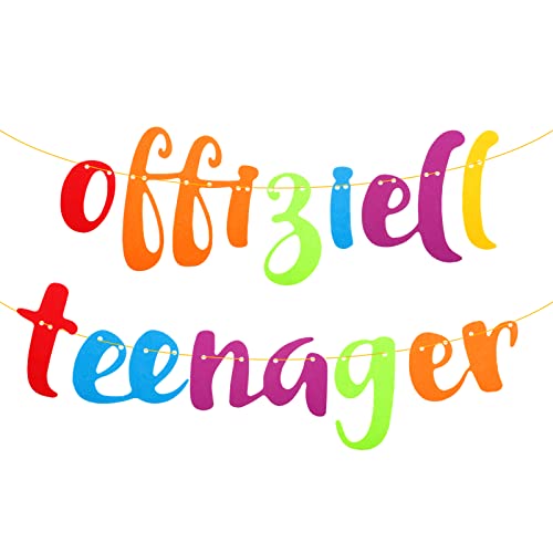 Bohoman Girlande Offiziell Teenager Banner Teenager 13 Geburtstag Dekoration Banner für Jungen Mädchen 13. Geburtstagsfeier Cover