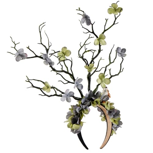 Coiffe cosplay branche fleur noire le cadeau idéal pour passionnée de style gothique