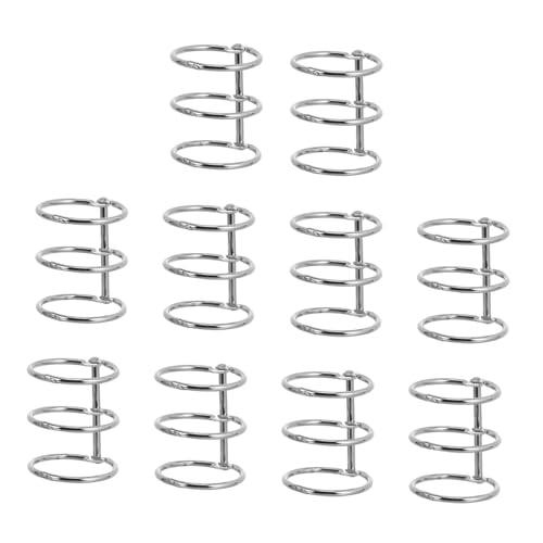 Gogogmee 10個 属活??リング 高耐久スナップリング ルーズリーフ整理用 学生 オフィス向けファイル綴じ具