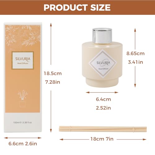 Reed Diffuser Set,Lemon Verbena Essential Scented Oil,100ml(3.38 oz) with 6 Reed Sticks,Long-Lasting Fragrance for Home, Bathroom & Office - Image 6