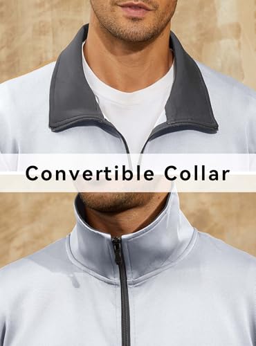 Image of HYPESTFIT Men's Retro Track Jackets, Relaxed Fit | Lightweight men's casual jacket ideal for spring & fall, running and daily athletic wear