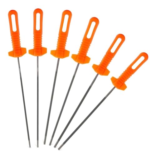 YARDMARIS 6Pcs Chainsaw File Set, 5/32", 3/16", 7/32" Chainsaw Round Files