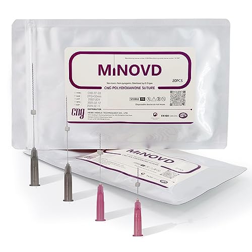 Minovd Roscas Pdo para elevación facial, roscas de tornillo PDO, 27G50mm, 40 unidades, V-Lifting, profesional antienvejecimiento