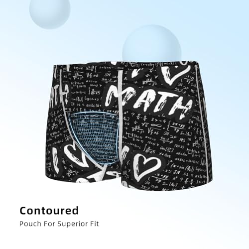 Boys' Cotton Boxer Brief Soft Underwear-I Love Math4