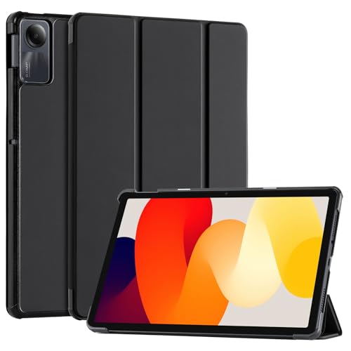 CoBak Hülle für Xiaomi Redmi Pad SE 11 Zoll, Schlanker Stand, Harte Rückseite, Schützende Smart Schutzhülle Case Cove mit Auto Schlaf/Wach Funktion, Schwarz