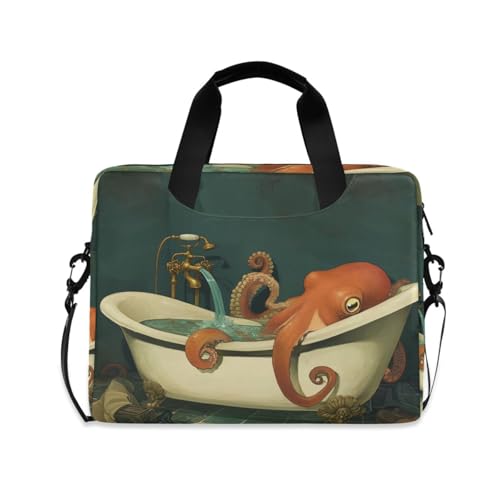 Bolso bandolera para laptop 15.6 pulgadas con asa y correa miniatura 1