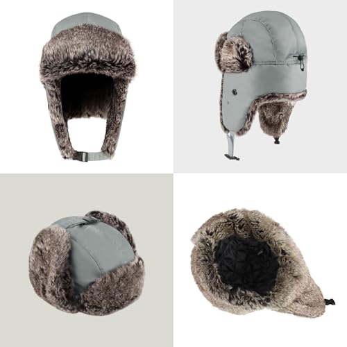 Image of Winter Trapper Ushanka Hat, Aviator Hat, Ear Flaps, Men Women