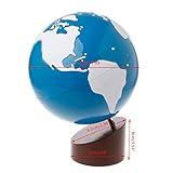 Material-globo de geografía Montessori de partes del mundo.