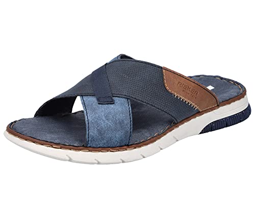 Preisvergleich Produktbild Rieker Herren Pantoletten Blau, Schuhgröße:EUR 43