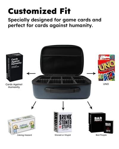 Extra Large Game Cards Case Adjustable Divider Storage Box Holder For Most Card Games Compatible With Cards Against Humanity #TOP1