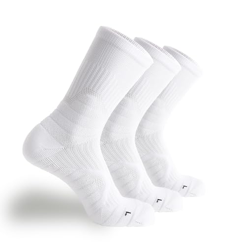 Tactia Compression Running Socks Men &ndash; Cushioned, Anti-Blister, CoolMax Moisture Wicking Cooling...