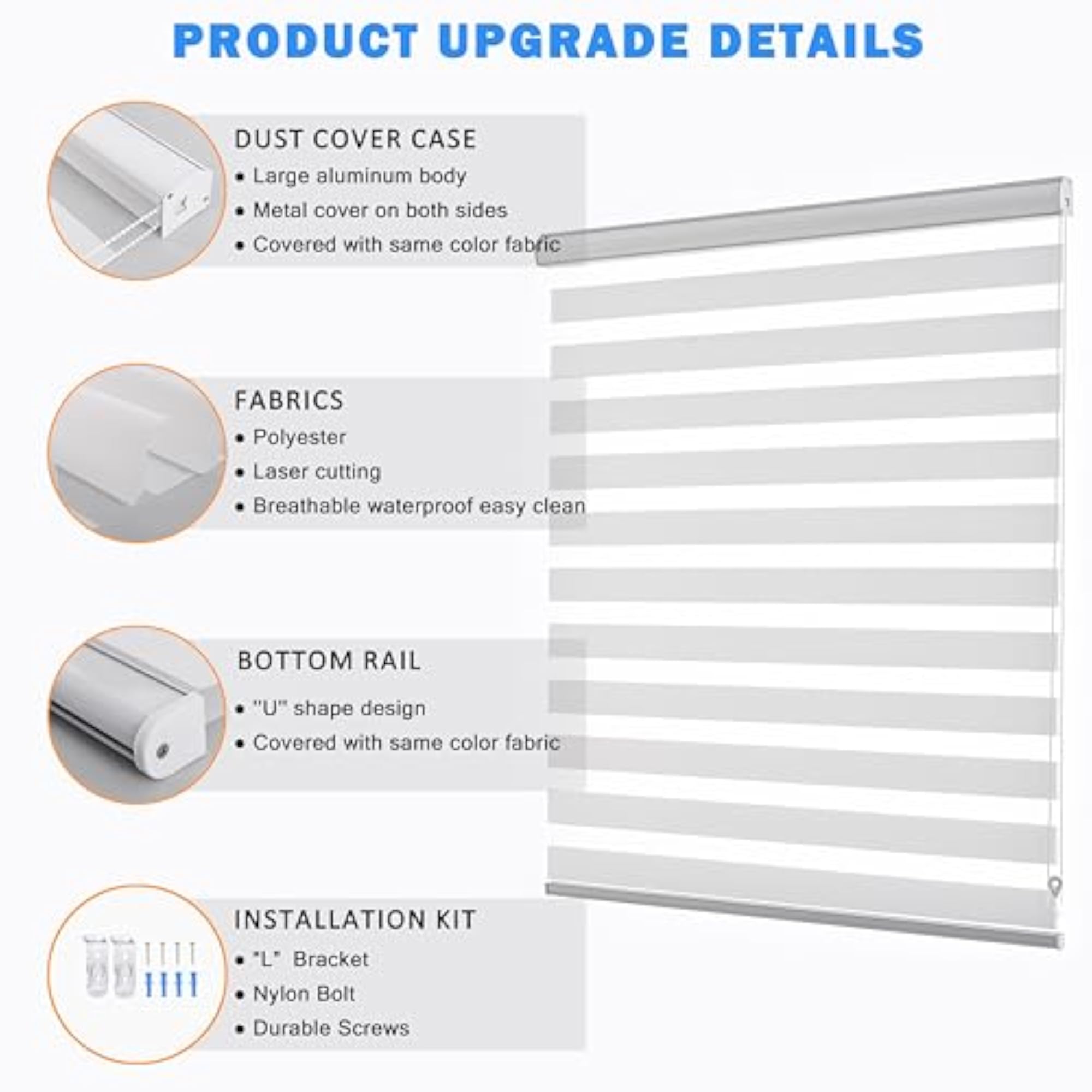 Custom Cut to Size Zebra Blinds for Windows