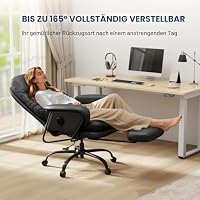 FLEXISPOT LunoX 2-in-1 Chefsessel Bürostuhl mit Fußstütze Schwarz – Ansicht 5