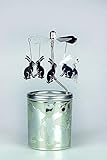 Glaskarrussel Teelichthalter Windlicht aus Metall und Glas
