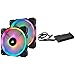 Corsair LL140 RGB, Ventilateur de Boitier Dual Light Loop RGB LED PWM 140mm avec Lighting Node et Hub & COMMANDER PRO Ventilateur Numérique et Contrôleur d'Éclairage RGB, 2 ans de Garantie