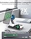 Kabelloses Ladegerät mit MagSafe, 3 in 1 Ladestation für Apple Faltbar Induktive Wireless Charger für iPhone 16 15 14 13 12, Apple Watch 10/9/8/7/6/SE/5/4/3/, AirPods Pro mit Schnell-Adapter